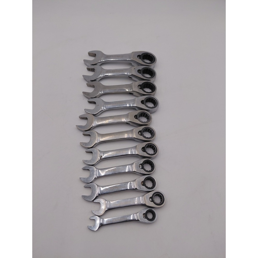 Blue Point 11 Piece Short Ratchet Wrench Set 8mm-19mm Mechanic Tools Garage - Picture 6 of 8